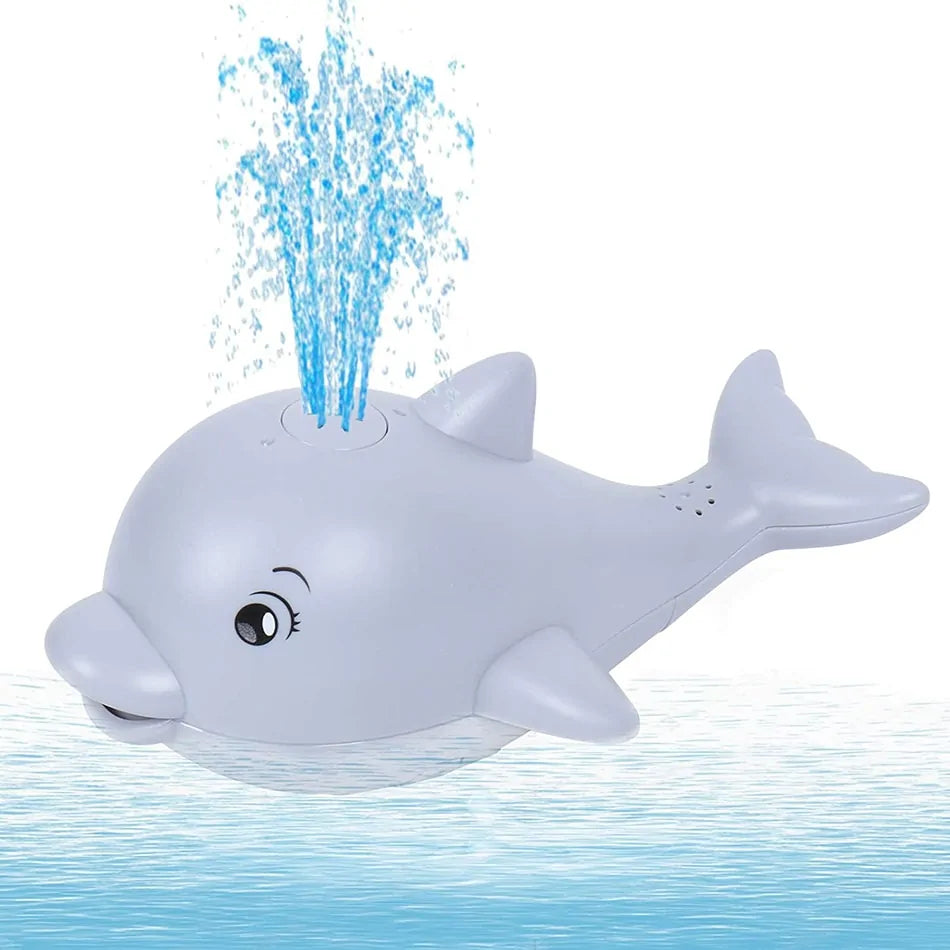 Electric Whale Bath Ball: Water Spray Shower Toy with Light and Music