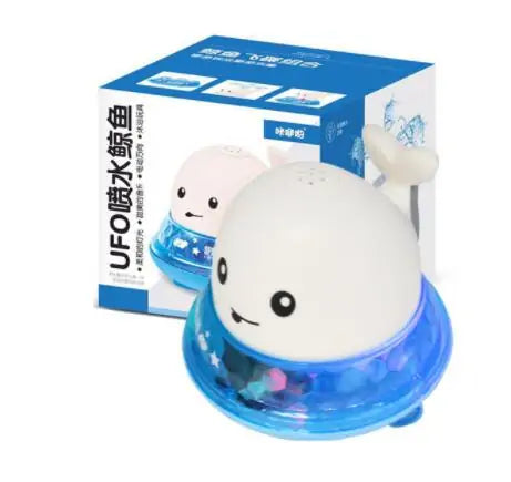 Electric Whale Bath Ball: Water Spray Shower Toy with Light and Music