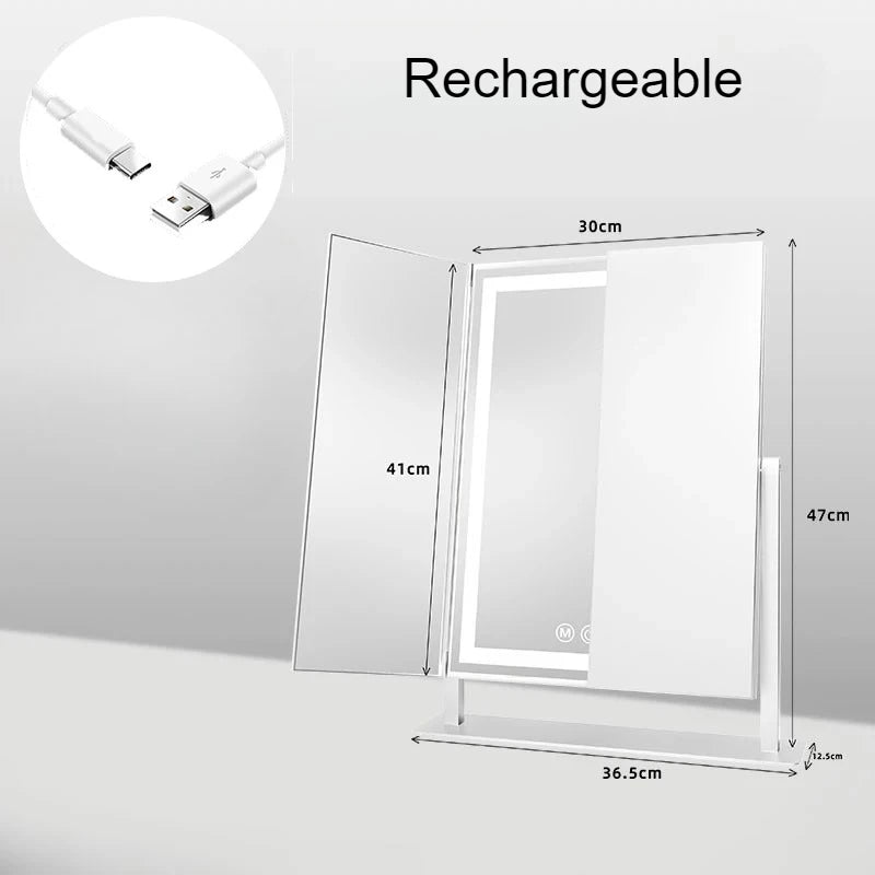 Led Folding Makeup Mirror