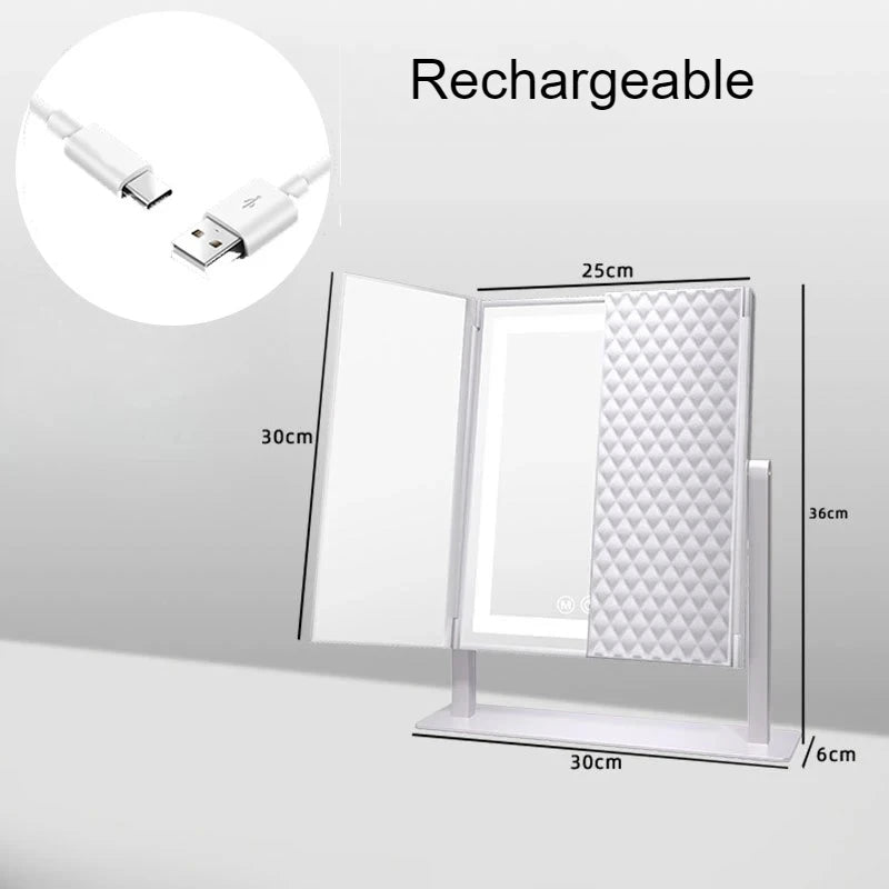 Led Folding Makeup Mirror