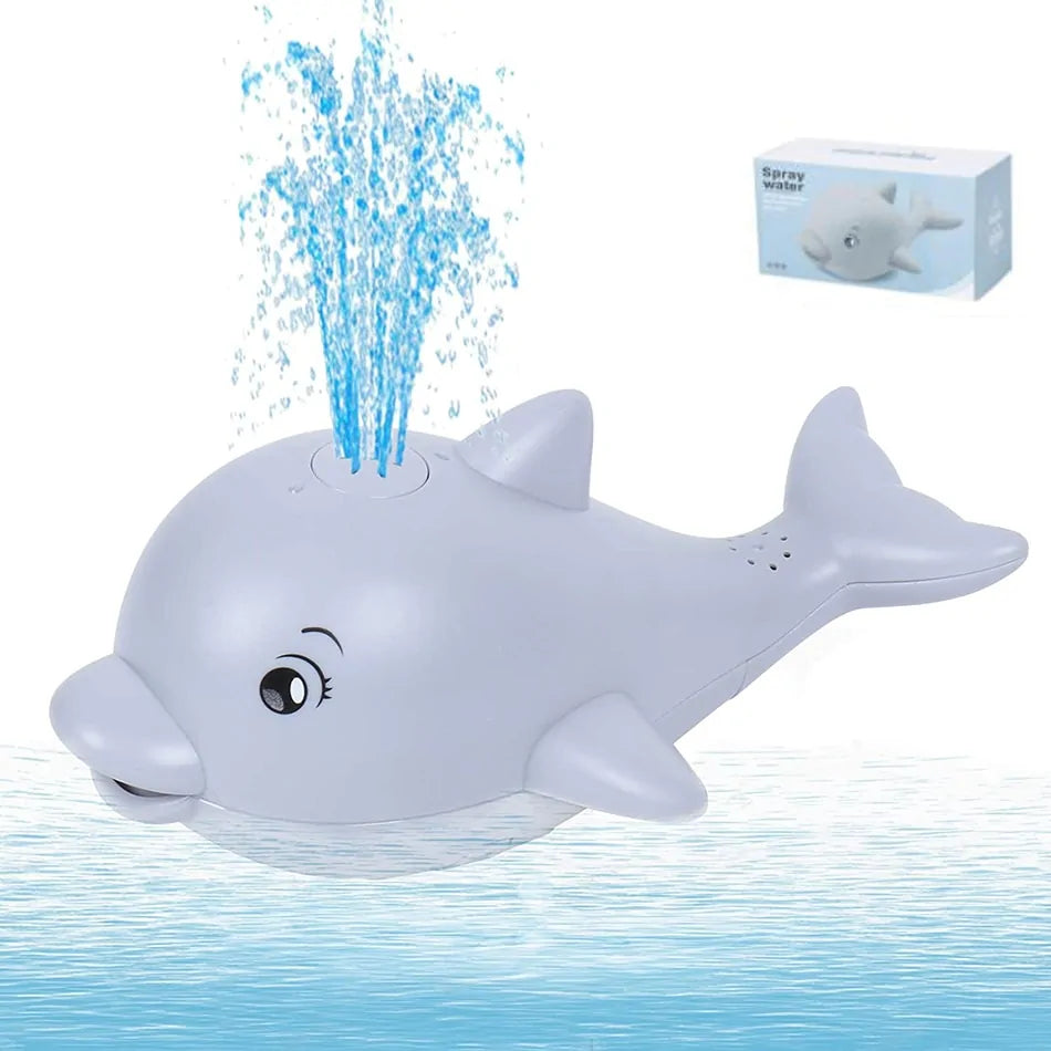 Electric Whale Bath Ball: Water Spray Shower Toy with Light and Music