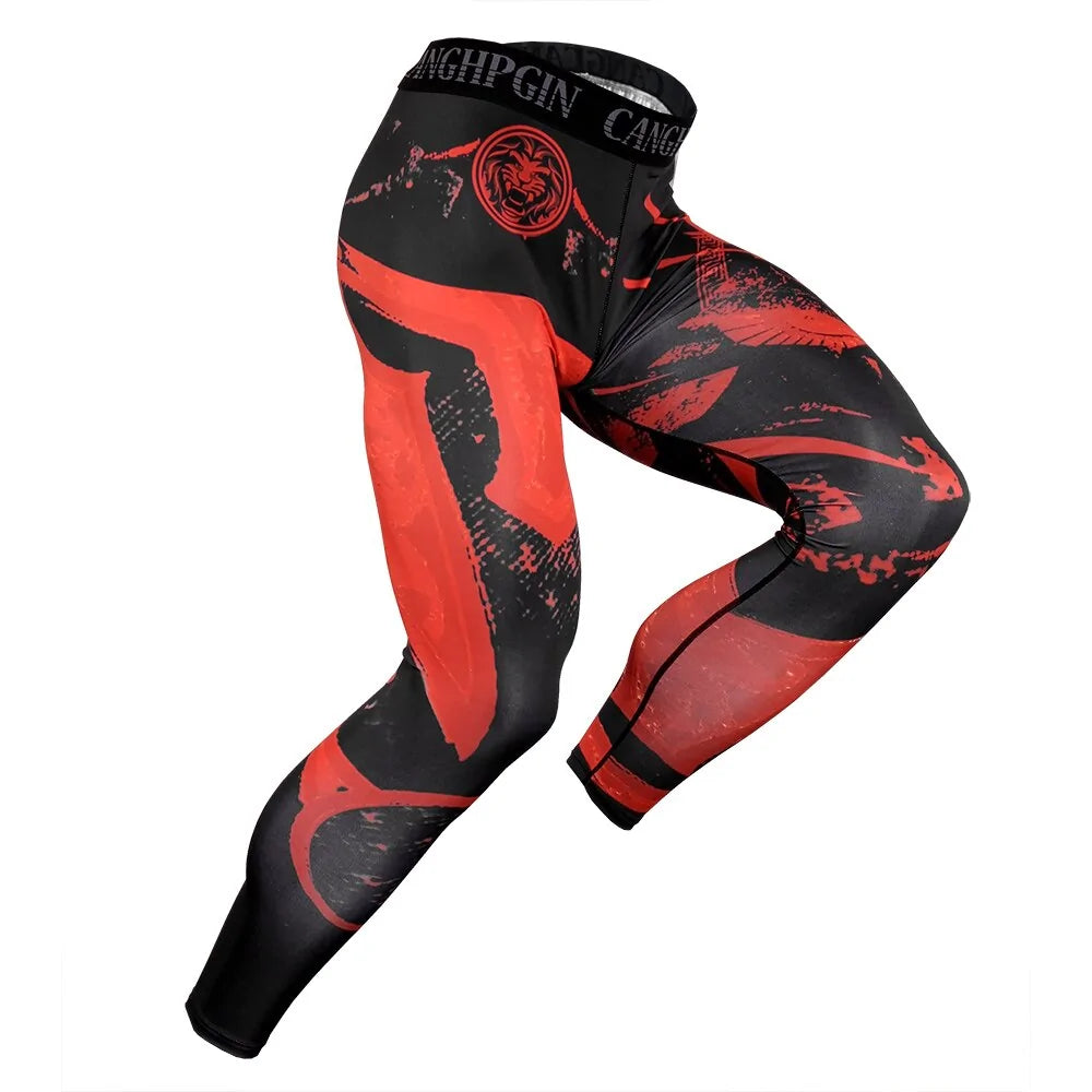 Men's Pro Compression Running Tights: Hot Yoga Pants for Gym & Basketball