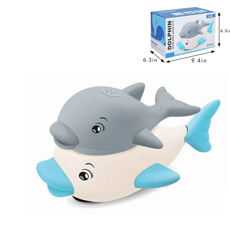 Electric Whale Bath Ball: Water Spray Shower Toy with Light and Music